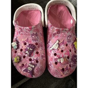 Crocs Sanrio Hello Kitty and Friends Pink Womens Crocs 8 Mens 6 EUC SB14